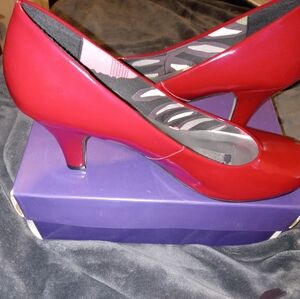 Platent Leather Elegant Red Women's Heels